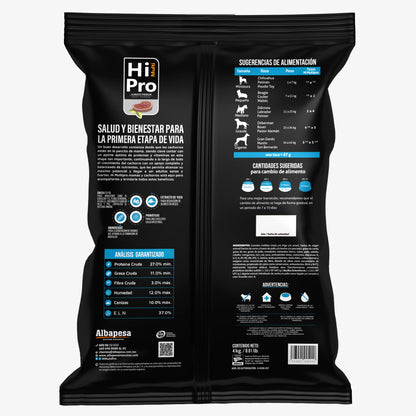 HI MULTI PRO Alimento Premium Cachorro 4 Kilos, 100% Balance Nutricional. con probióticos, Calcio y Proteínas de Alto Valor biológico